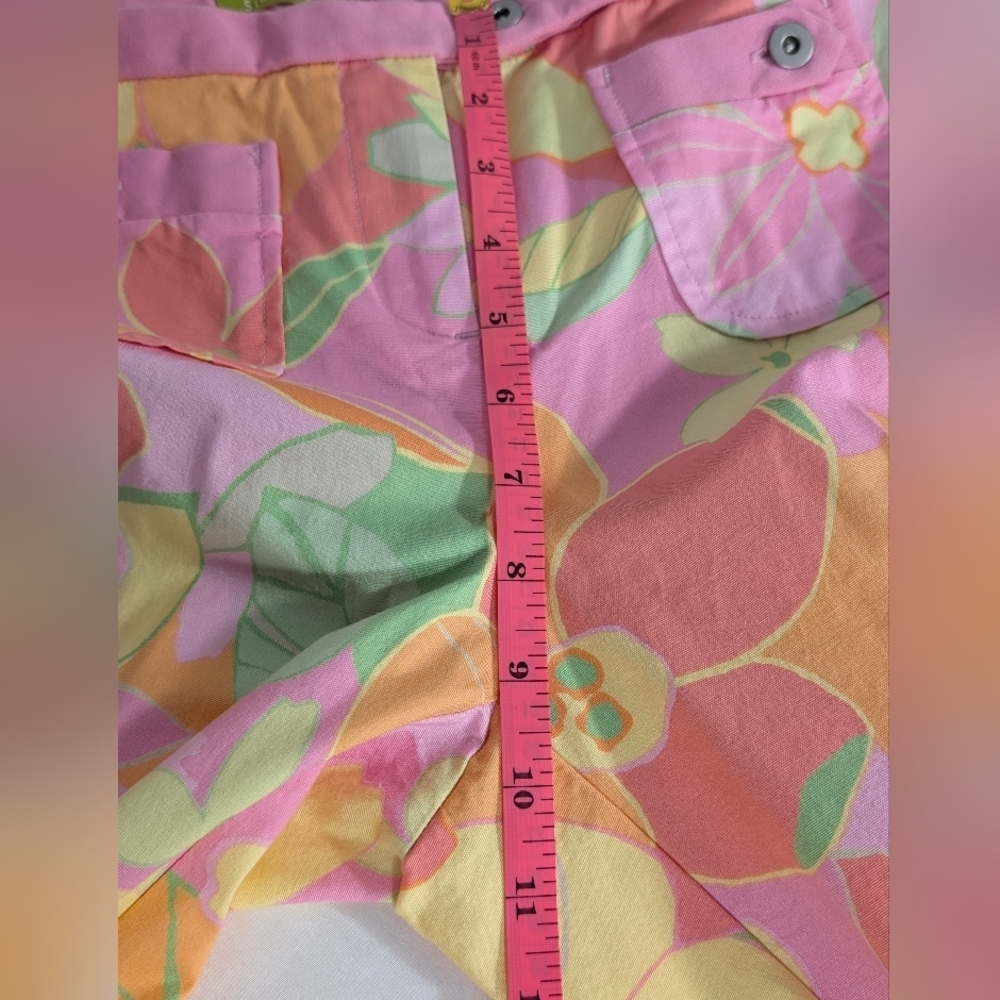 NWT Sigrid Olsen Pink, Orange, Green Floral Cotton Pants Suit Petite Size 4- - Picture 14 of 16